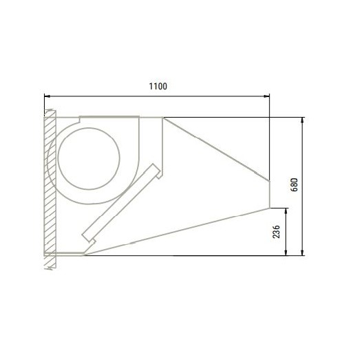 Campana Mural 1250x1100x680 mm Con Turbina